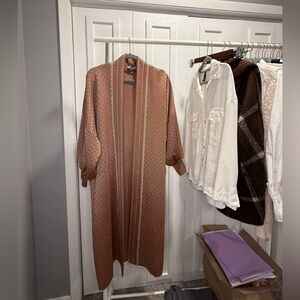 Zara Brown Long Cardigan